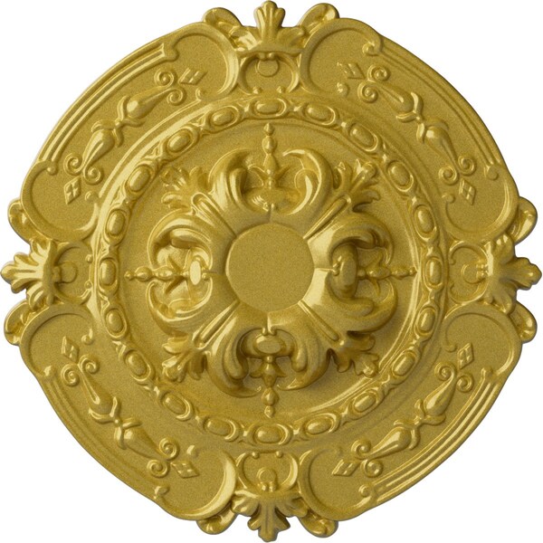 Ekena Millwork Southampton Ceiling Medallion (Fits Canopies up to 2 3/4"), 16 3/8"OD x 1 3/4"P, Rich Gold CM17SORGS - main